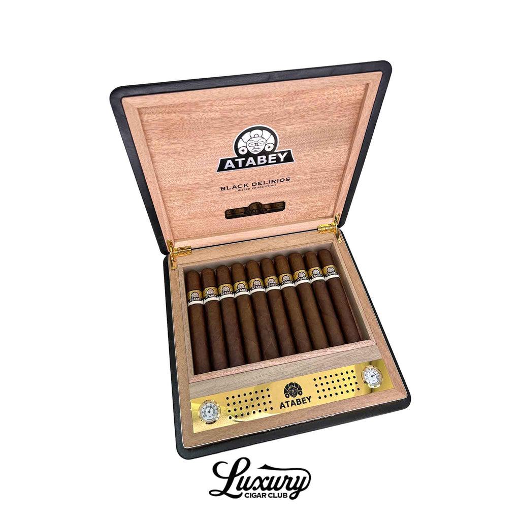 Atabey Black Delirios Travel Humidor — Aged Five Years in Spanish Oak. Only 1,500 Numbered Humidors Made.