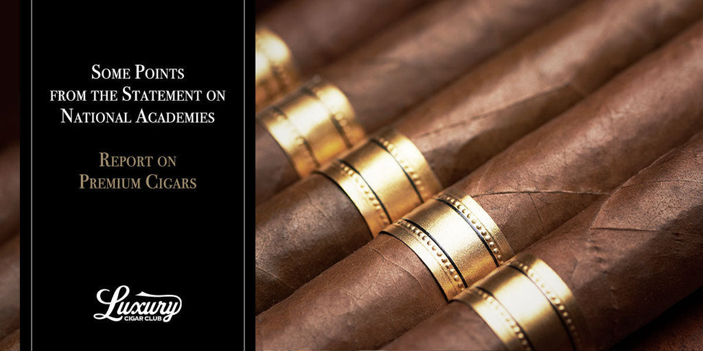 Some Salient Points from the Statement on National Academies Report on Premium Cigars
