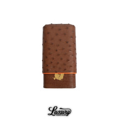 El Septimo Ostrich Three Cigar Holder