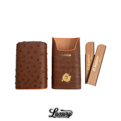 El Septimo Ostrich Three Cigar Holder