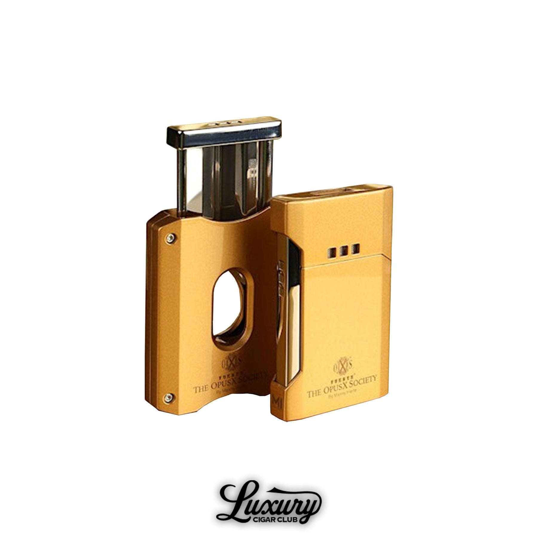 Elie Bleu & Manny Iriarte OpusX Society Gold & Bullet J-12 Flat Flame Lighter